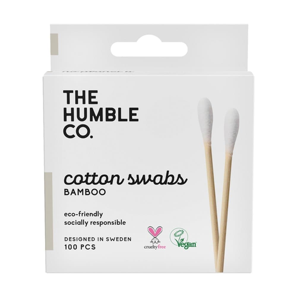 Humble vatové jednorázové bambusové tyčinky 7cm (bílé), 100 ks - náhled 3