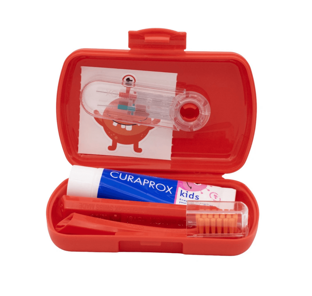 Curaprox Travel Set KIDS červený - náhled 4