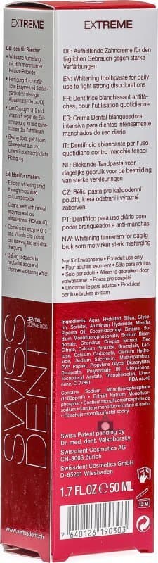 SwissDent EXTREME bělící zubní pasta, 50ml - náhled 4