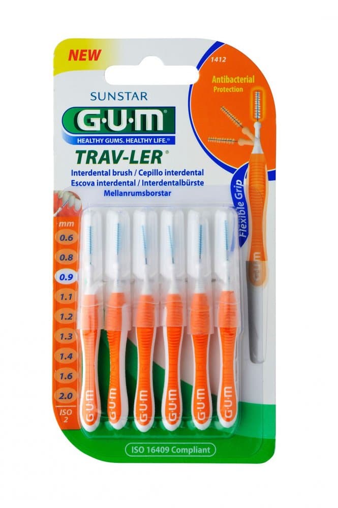GUM Trav-ler mezizubní kartáčky 0,9 mm (oranžové), 6ks
