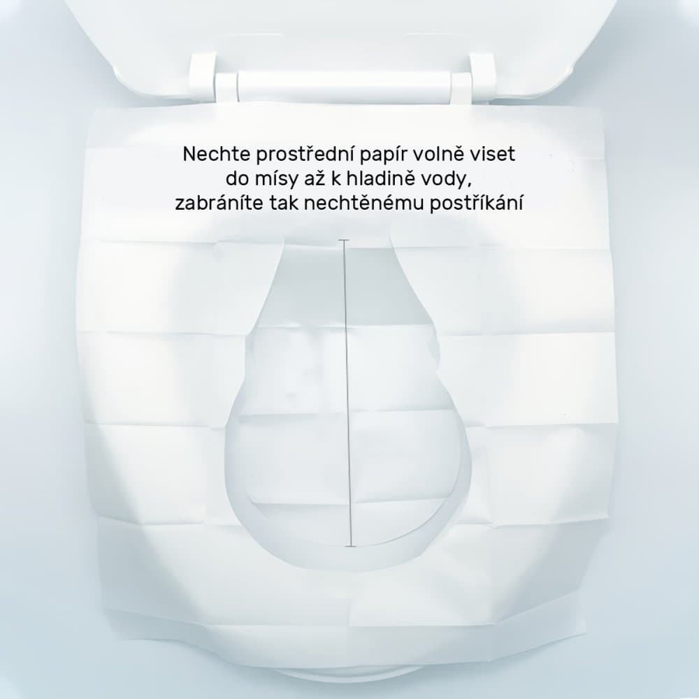 Jednorázová cestovní pokrývka wc sedáku, 10 ks - náhled 4