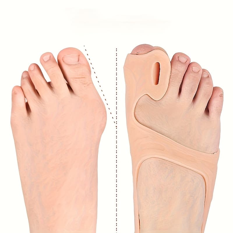 Gelový oddělovač palce Hallux s patou (béžový) - náhled 3