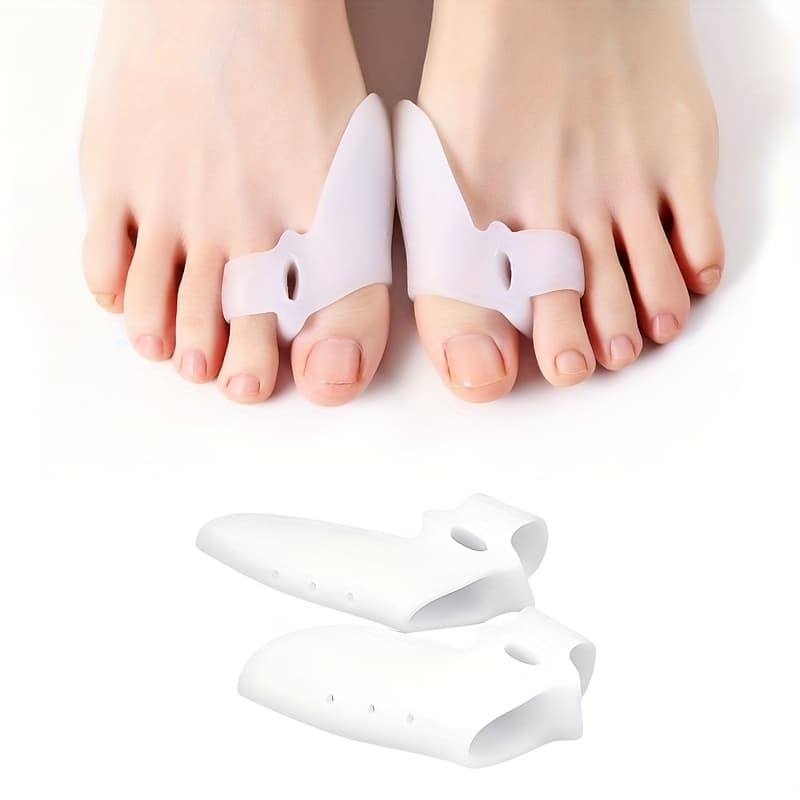 Gelový meziprstní korektor palce Hallux s bočním chráničem, 2 ks (bílý)