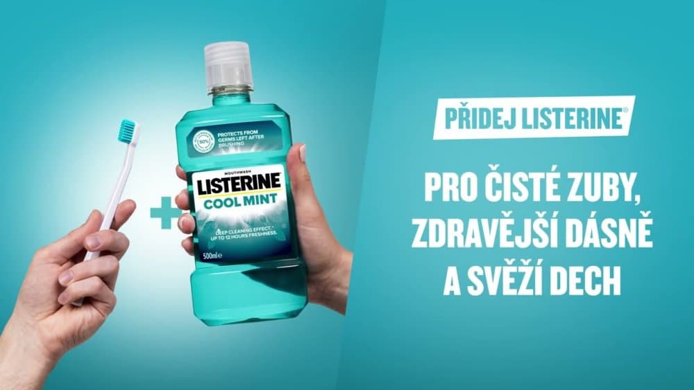 Listerine Cool Mint ústní voda, 500ml - náhled 2