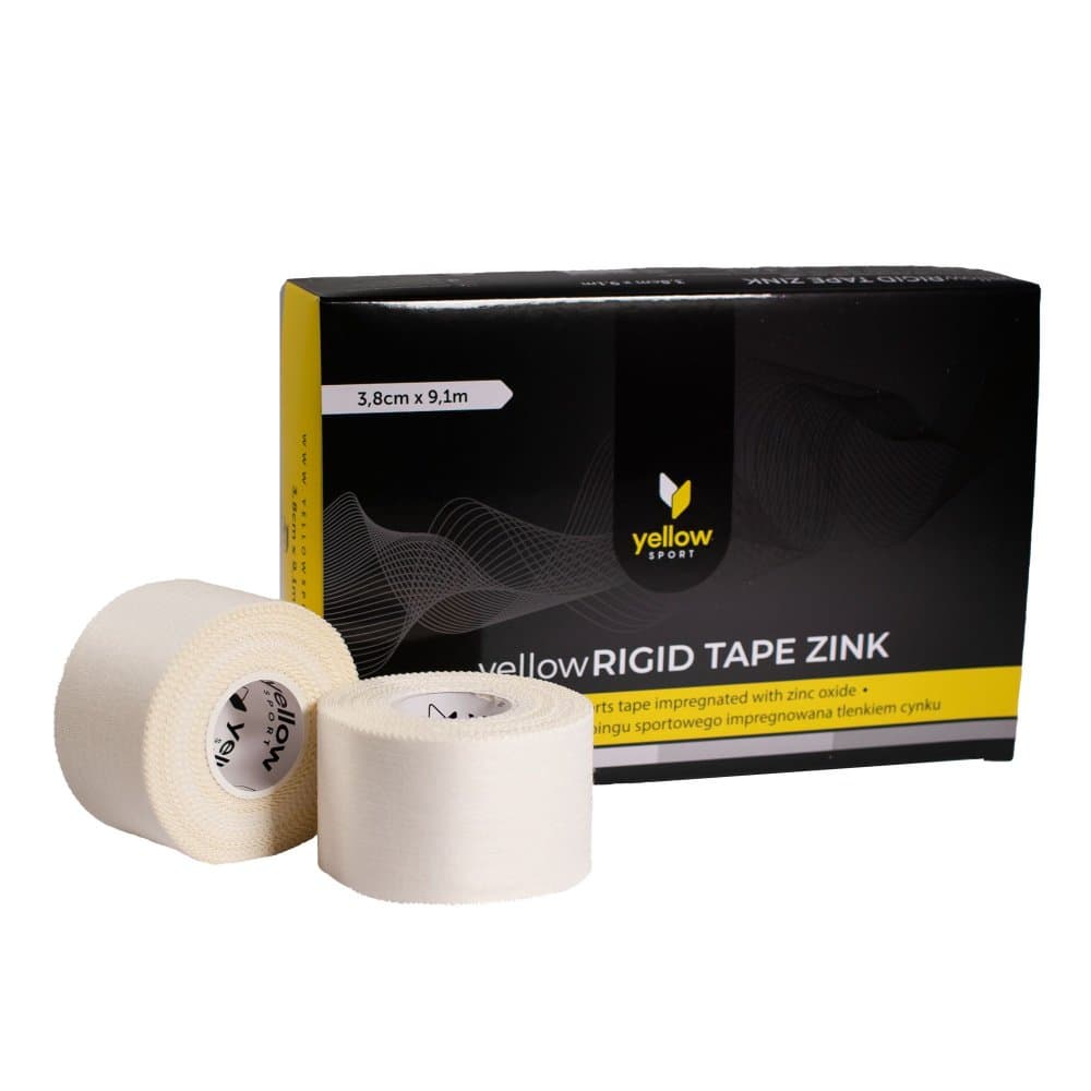 yellow RIGID TAPE Pevný sportovní bílý tejp, 3,8cm x 9,1m (6 ks)