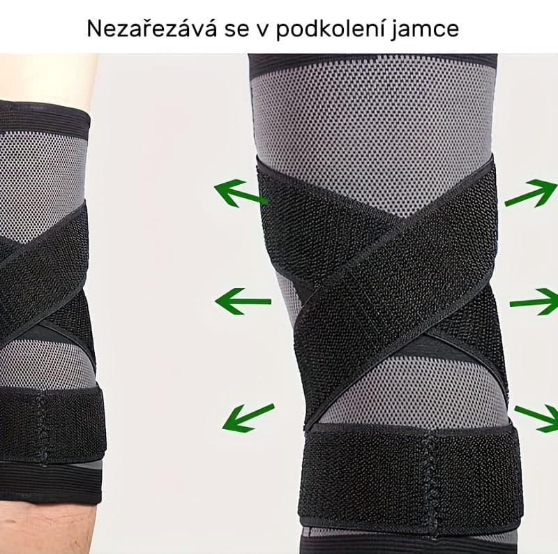 Kompresní bandáž na koleno (černá), 1 ks L - náhled 3