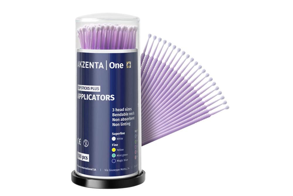 Akzenta Top Sticks Plus Micro aplikátory REGULAR (fialové), 100ks - náhled 4
