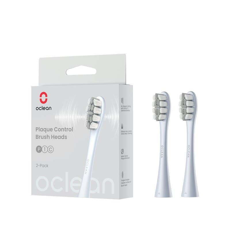 Oclean Plaque Control náhradní hlavice Medium (stříbrná), 2ks - náhled 1