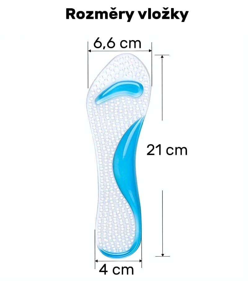 Gelové korekční vložky do bot, dámské - transparent, 2 ks - náhled 2