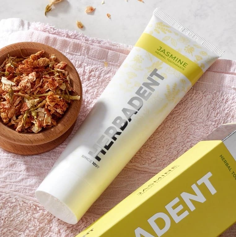 Herbadent JASMINE Bylinná zubní pasta s příchutí jasmínu, 75 g - náhled 3