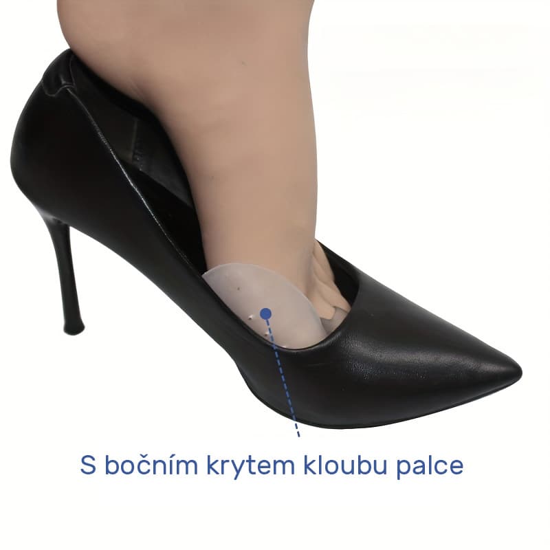 Gelový meziprstní korektor palce Hallux s bočním chráničem, 2 ks (bílý) - náhled 3
