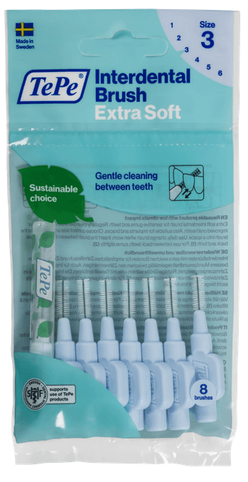 TePe EXTRA SOFT 3 mezizubní kartáčky 0,6 mm, 8 ks - náhled 1