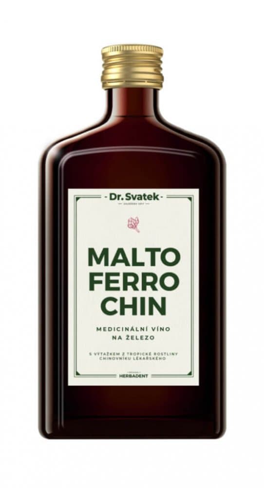 Herbadent MALTOFERROCHIN medicinální víno se železem, 500 ml