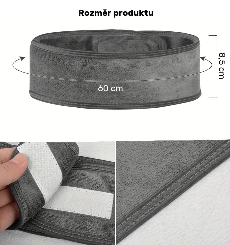 Kosmetická čelenka (bílá), 1 ks - náhled 5