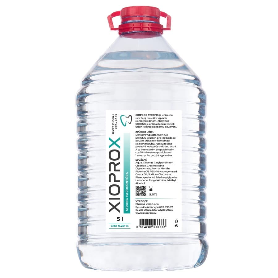 Xioprox Strong ústní výplach s CHX 0,2%, 5L