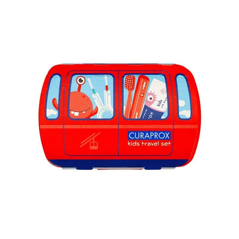 Curaprox Travel Set KIDS červený - náhled 2