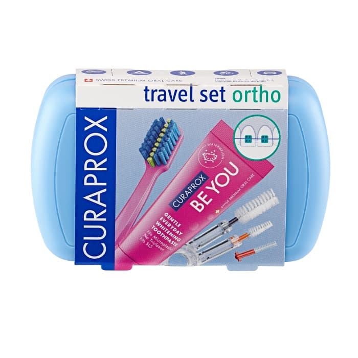 Curaprox Travel set ORTHO modrý - náhled 2