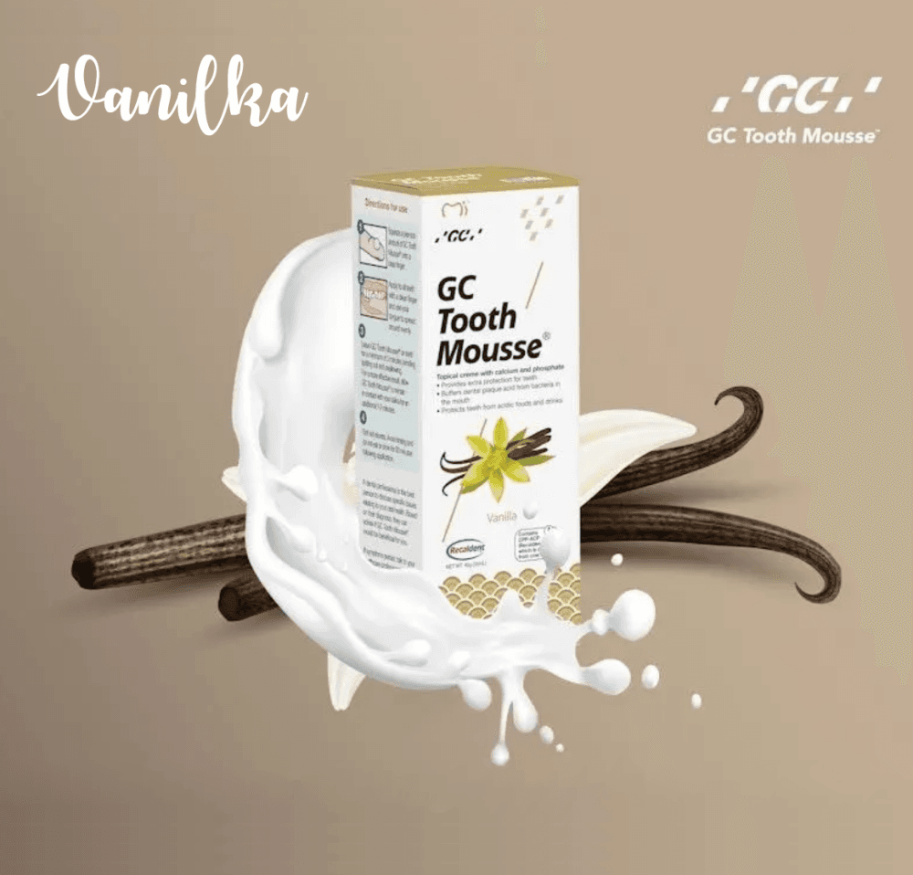 GC Mousse dentální krém s vápníkem Vanilka, 40g - náhled 4