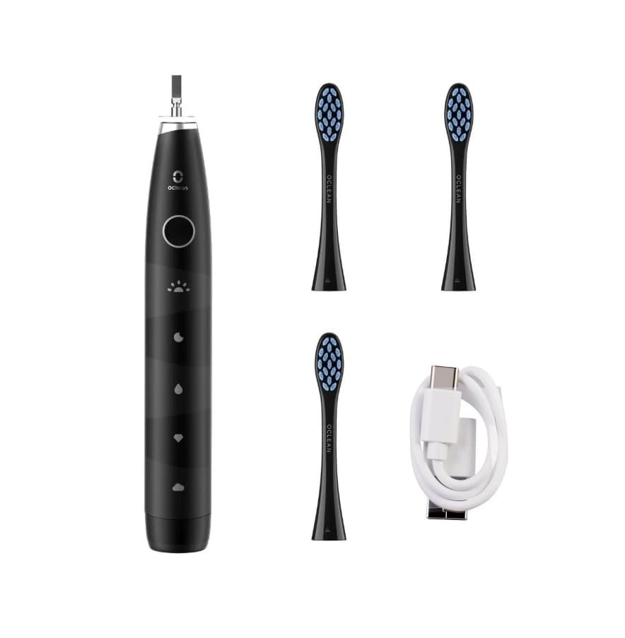 Oclean Flow S Black sonický zubní kartáček černý + 3x hlavice - náhled 3