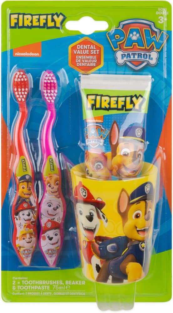 Paw Patrol Firefly SET od 3 let (zubní pasta 75ml + kelímek + zubní kartáček 2ks)