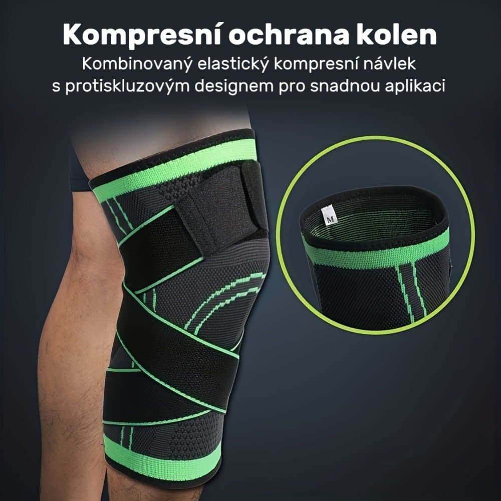 Kompresní bandáž na koleno (černá), 1 ks L - náhled 5