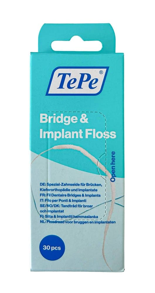 TePe Bridge & Implant Floss zubní nit, 30ks