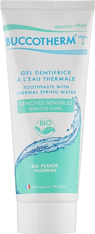 Buccotherm BIO gelová pasta pro citlivé dásně s fluoridy, 75ml