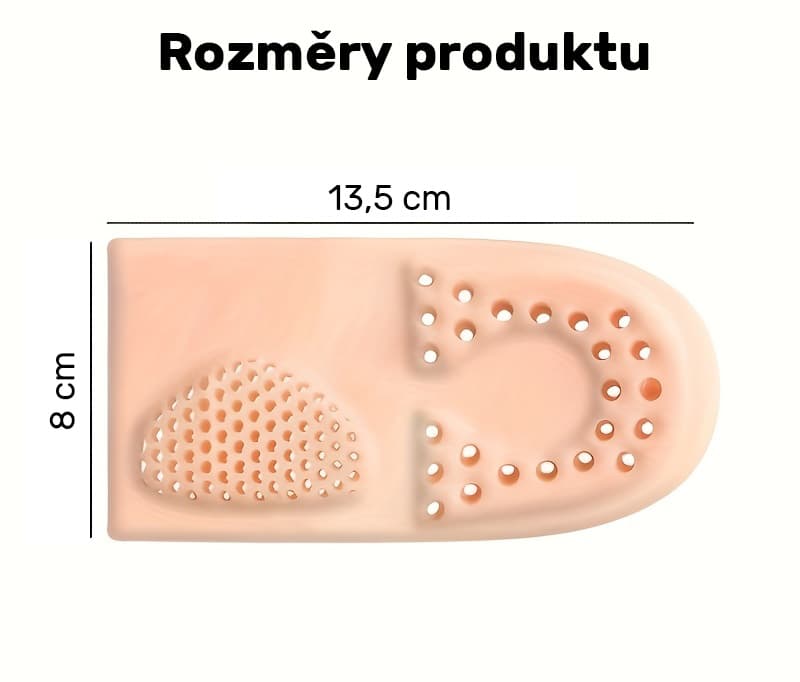 Zesílený silikonový chránič paty, 2 ks (béžový) - náhled 2