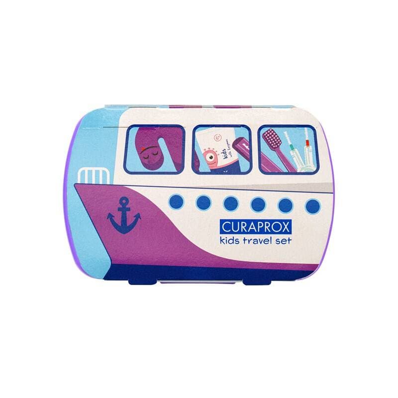 Curaprox Travel Set KIDS fialový - náhled 2