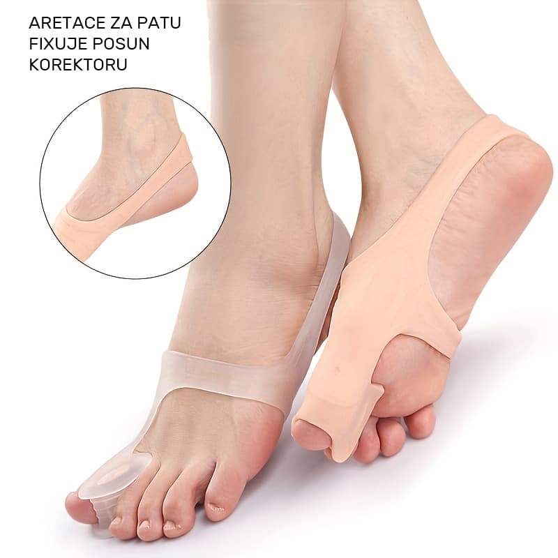 Gelový oddělovač palce Hallux s patou (béžový) - náhled 4
