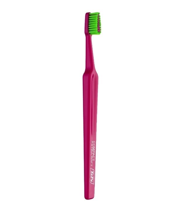 TePe Compact Colour X-SOFT zubní kartáček, tmavě růžový (blistr)