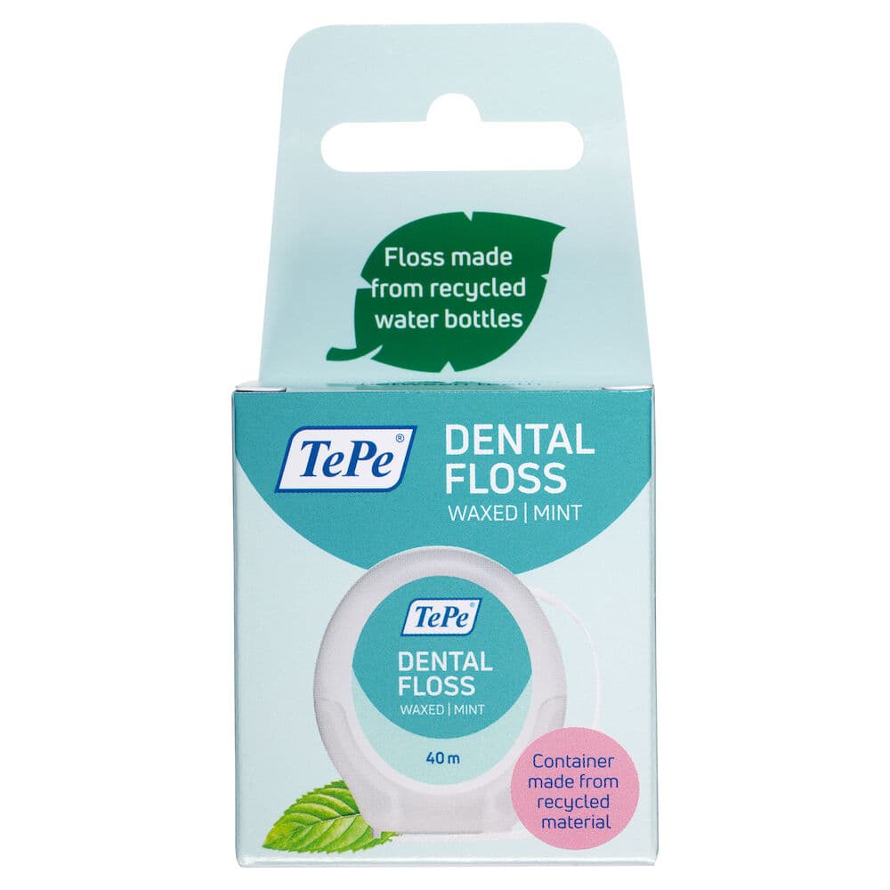 TePe Dental Floss voskovaná nit (mint), 40m pro dokonalé čištění