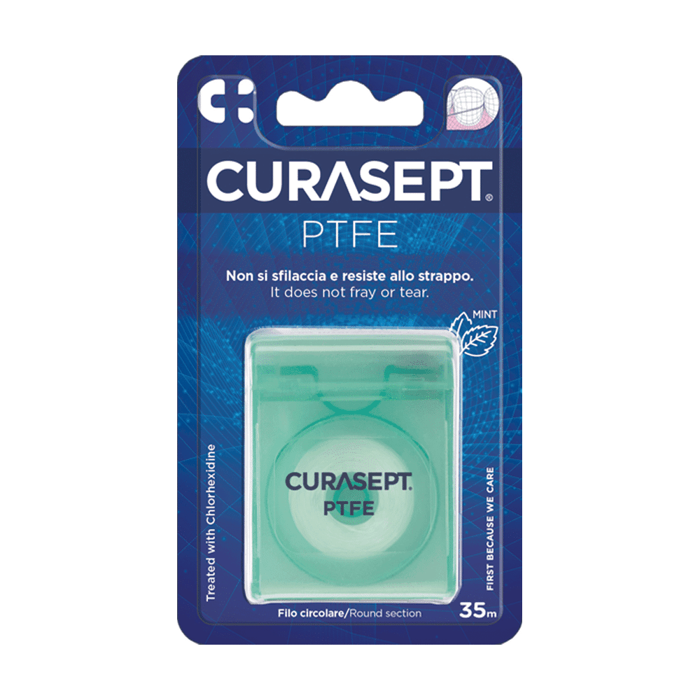 Curasept PTFE teflonová zubní páska s CHX (bez přichuti), 35m