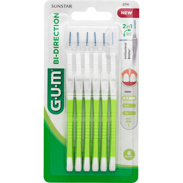 GUM Bi-direction mezizubní kartáčky ISO 1 (0,7mm), 6ks