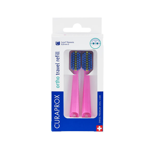 Curaprox Travel set ORTHO, náhradní hlavice, 2 ks - náhled 2