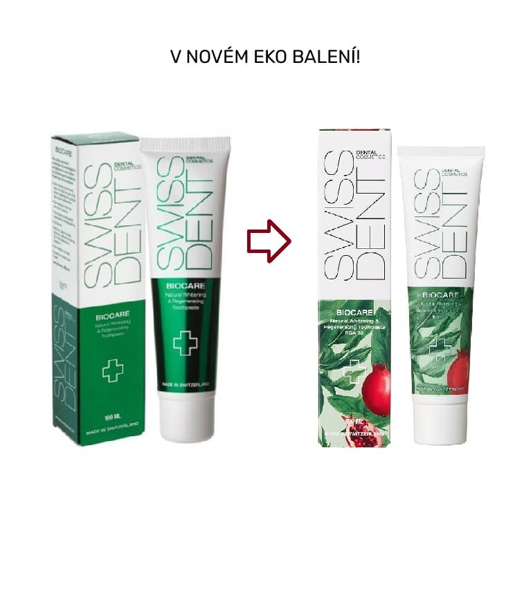 SwissDent BIOCARE bělicí a regenerační zubní pasta, 100ml - náhled 3