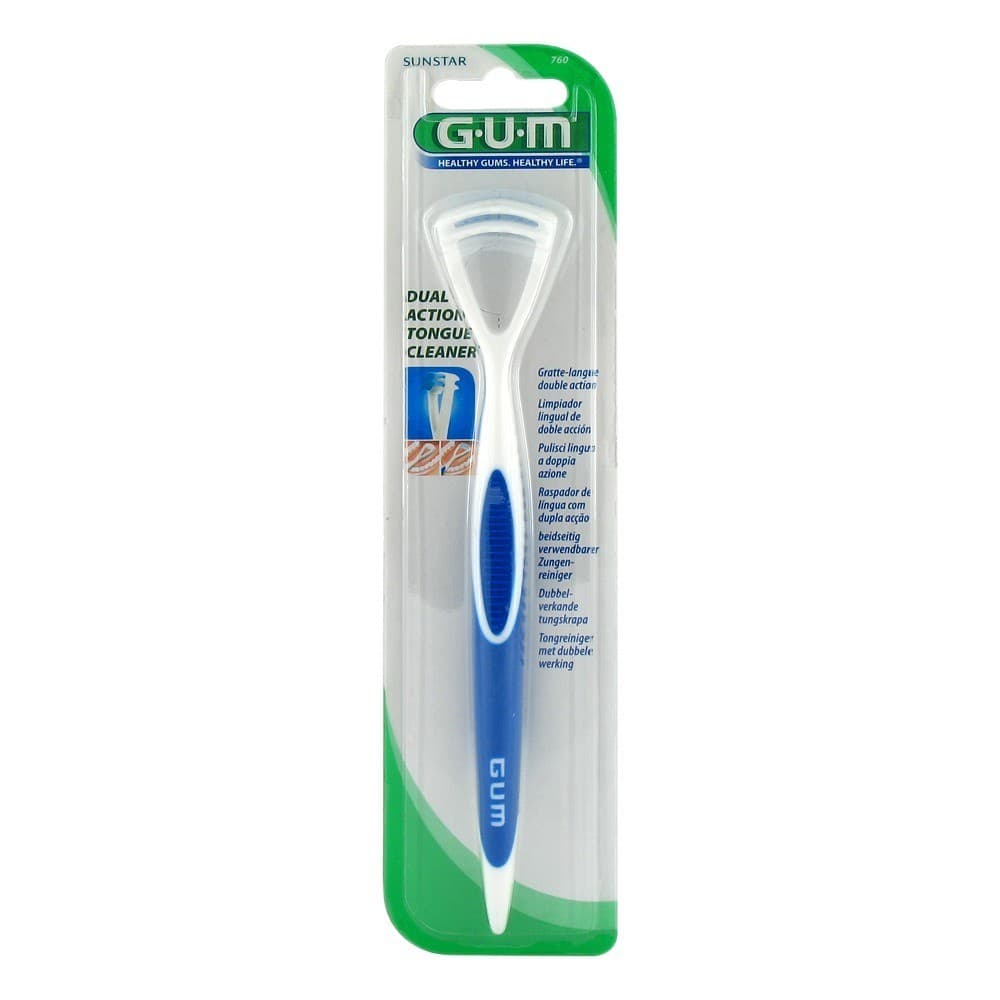 GUM Dual Action škrabka na jazyk s kartáčkem - náhled 2