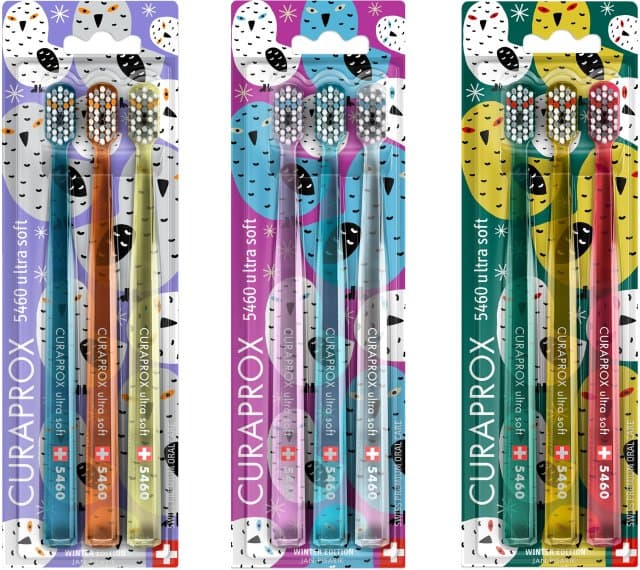 Curaprox Ultra Soft CS 5460 WINTER Sněžné Sovy, 3ks