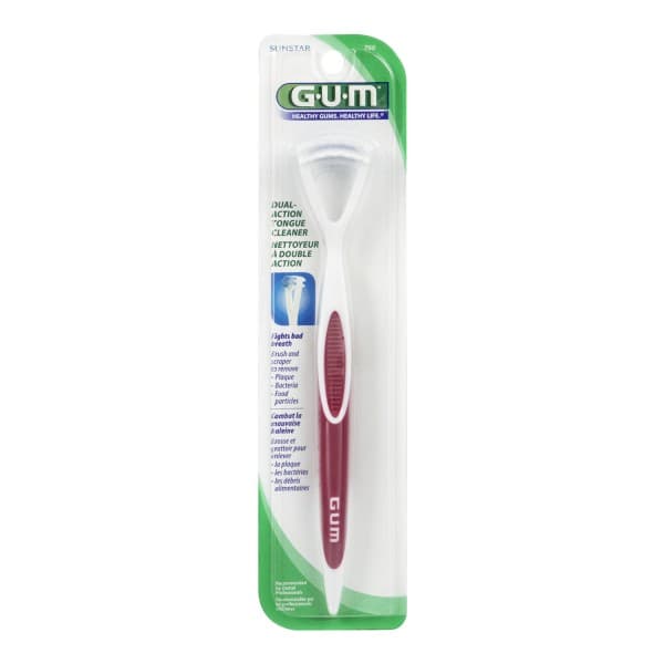GUM Dual Action škrabka na jazyk s kartáčkem - náhled 3
