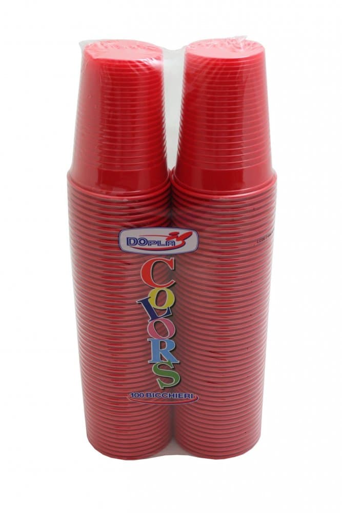 Dopla plastové kelímky (červené) 200ml, 100ks
