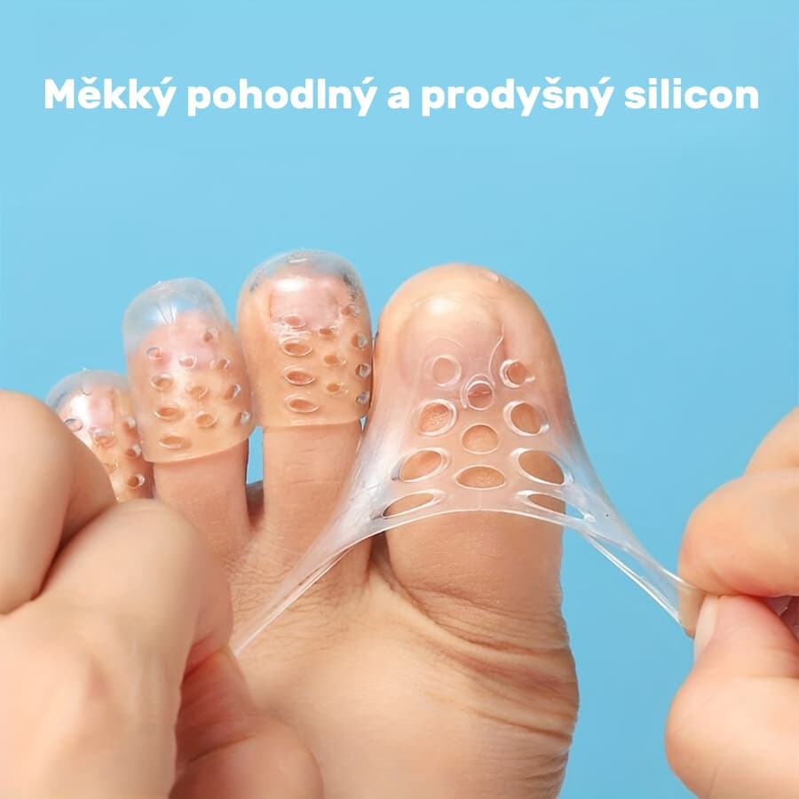 Ochranné silikonové návleky na prsty (transparent), 10 ks - náhled 3