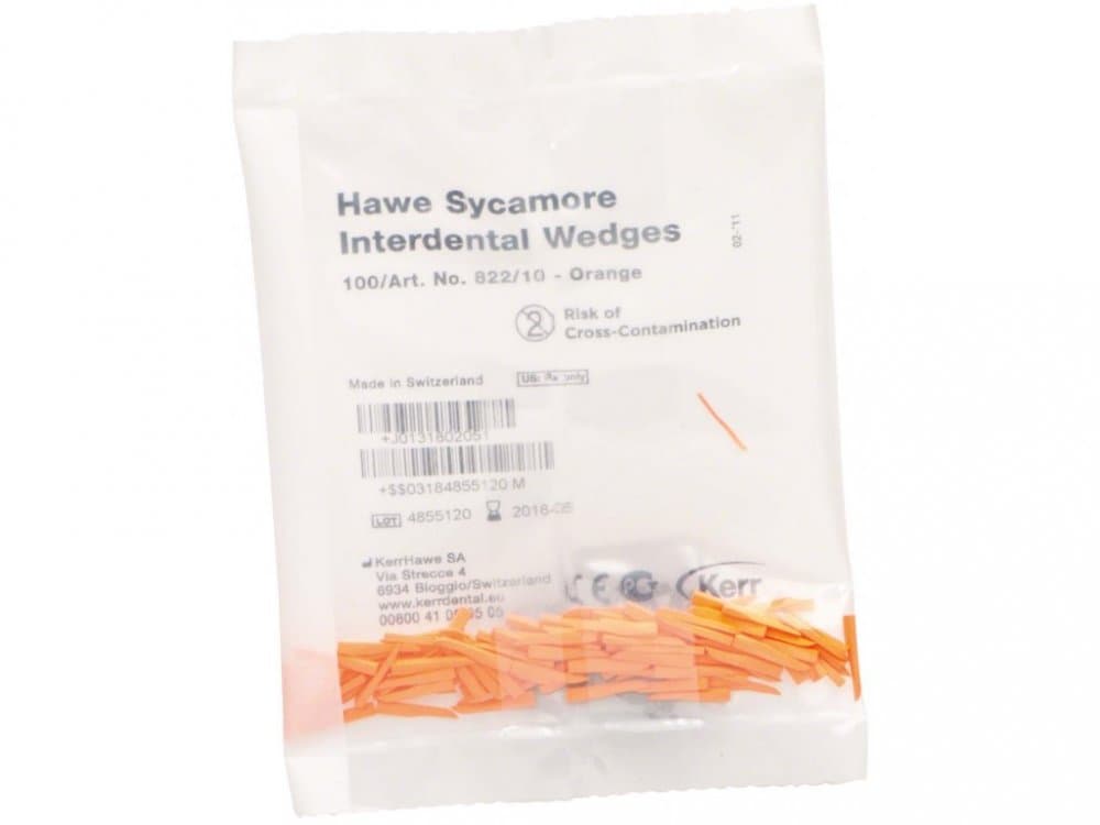 Kerr Hawe dřevěné klínky 822/10 (oranžové), 100ks