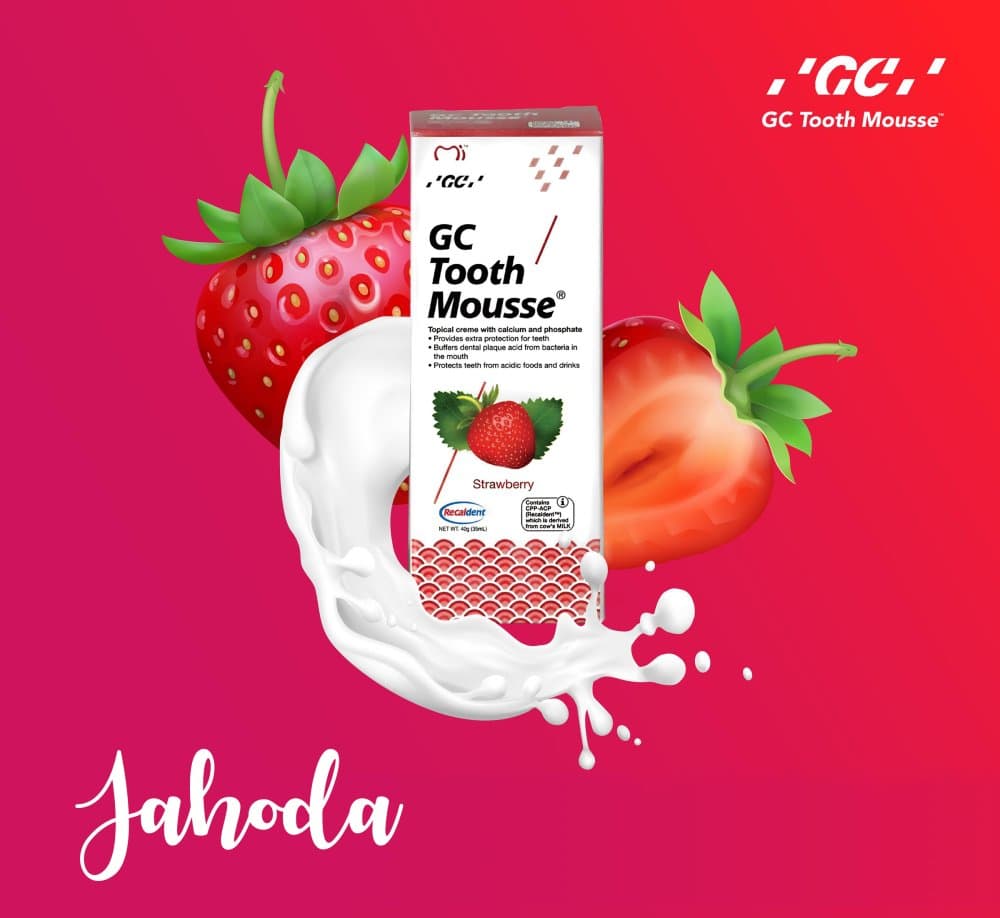 GC Mousse dentální krém s vápníkem Jahoda, 40g - náhled 5