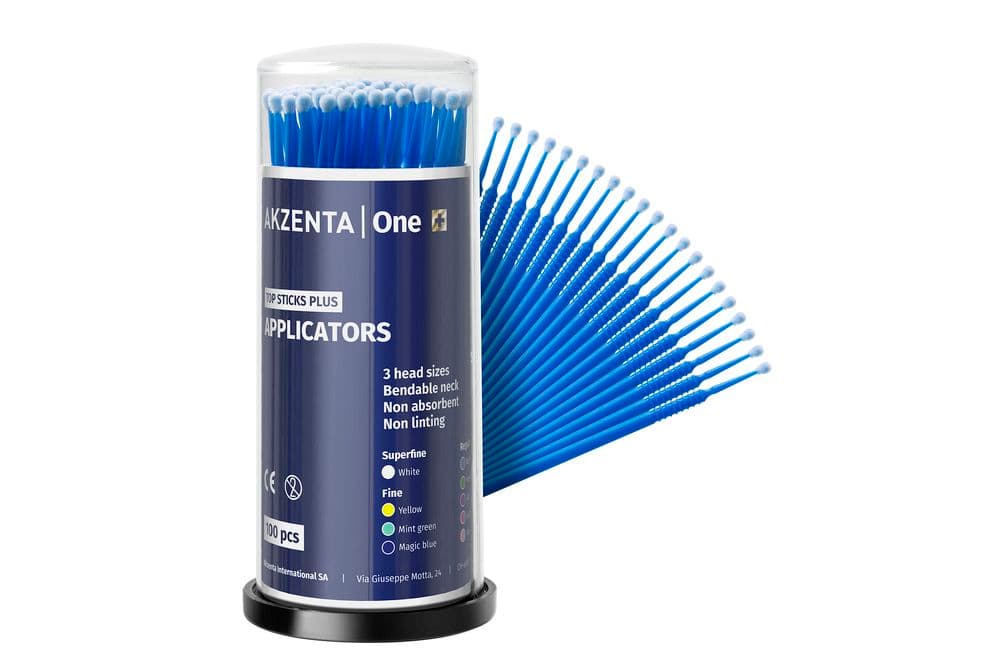 Akzenta Top Sticks Plus Micro aplikátory REGULAR (modré), 100ks - náhled 5