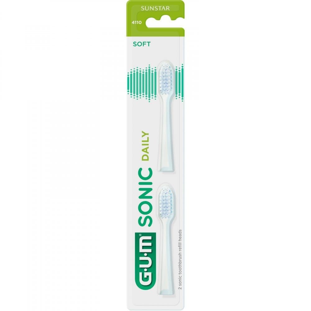 GUM Sonic náhradní hlavice SOFT (bílé), 2ks