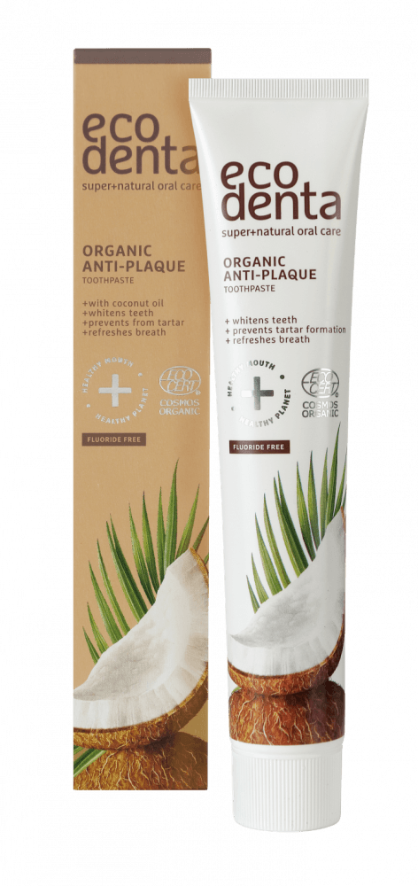 ECODENTA Organic Anti-plaque zubní pasta s kokosovým olejem, 75ml