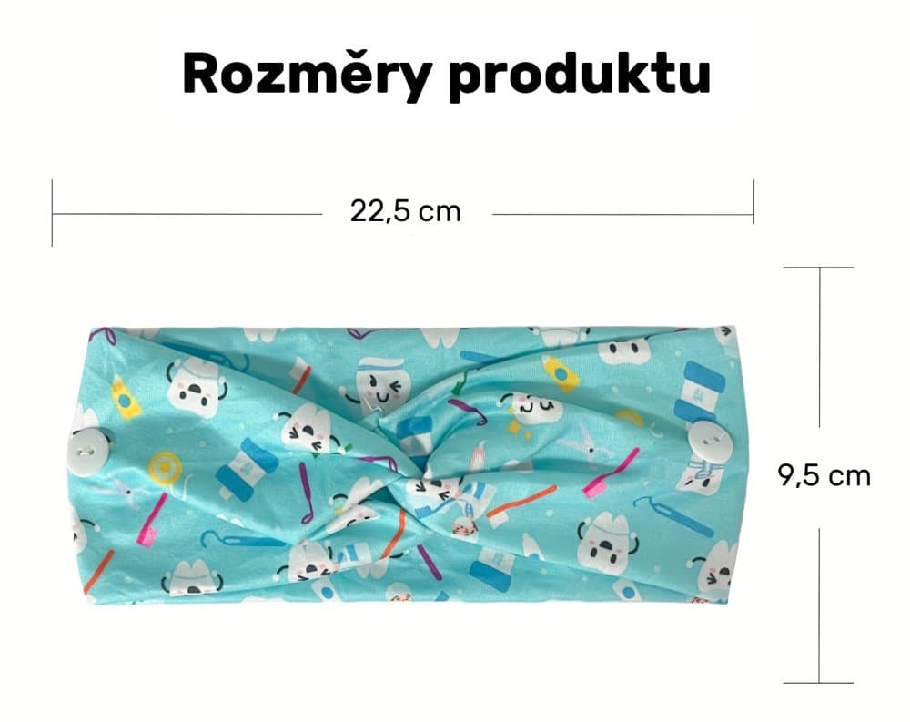 Čelenka s dentálním motivem, 1 ks (vzor 2) - náhled 3