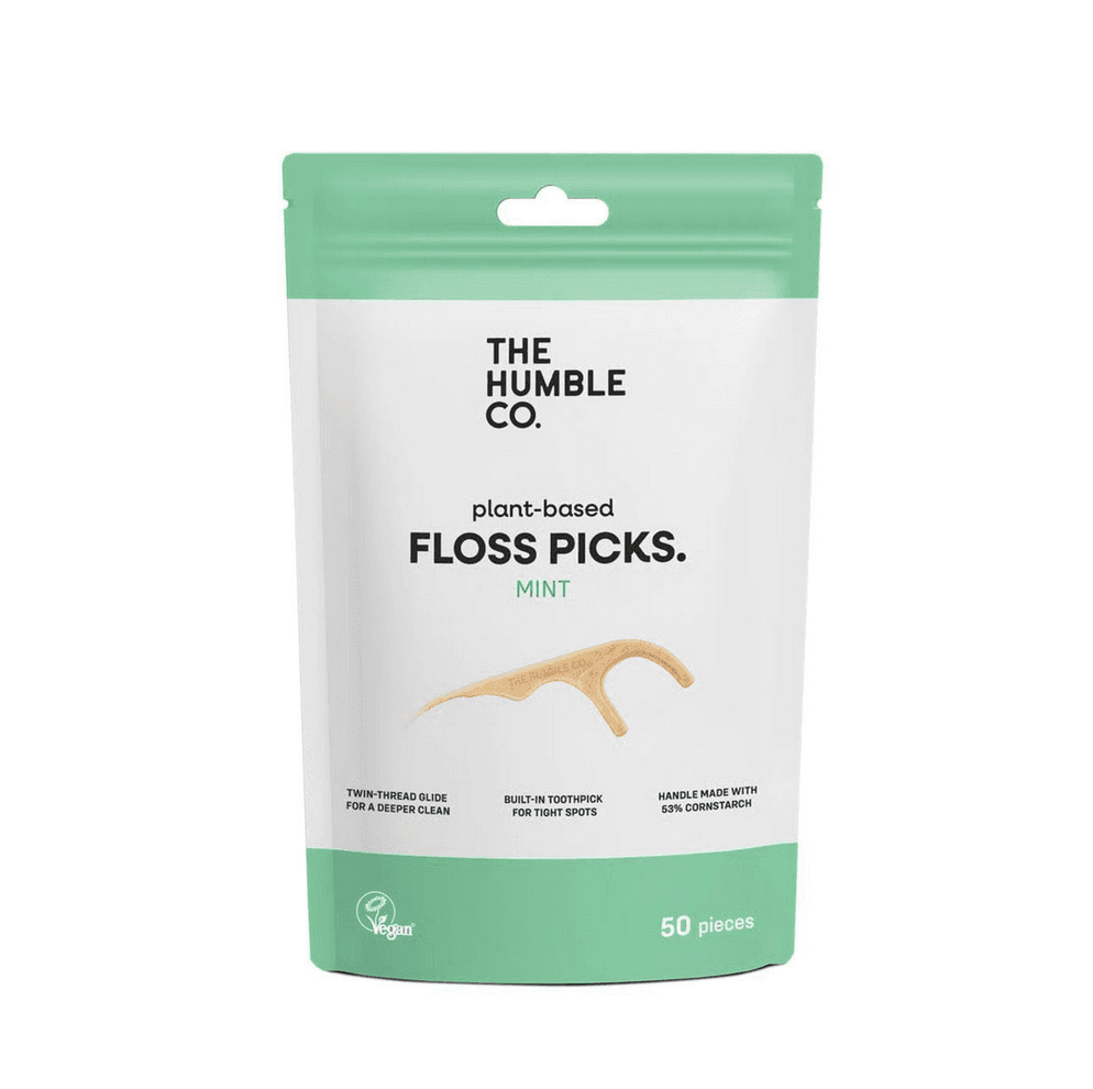 Humble Floss Picks ekologické dentální mečíky (mint), 50ks