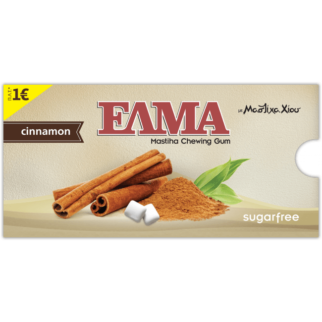 ELMA zvýkačky s mastichou Cinnamon, 10ks
