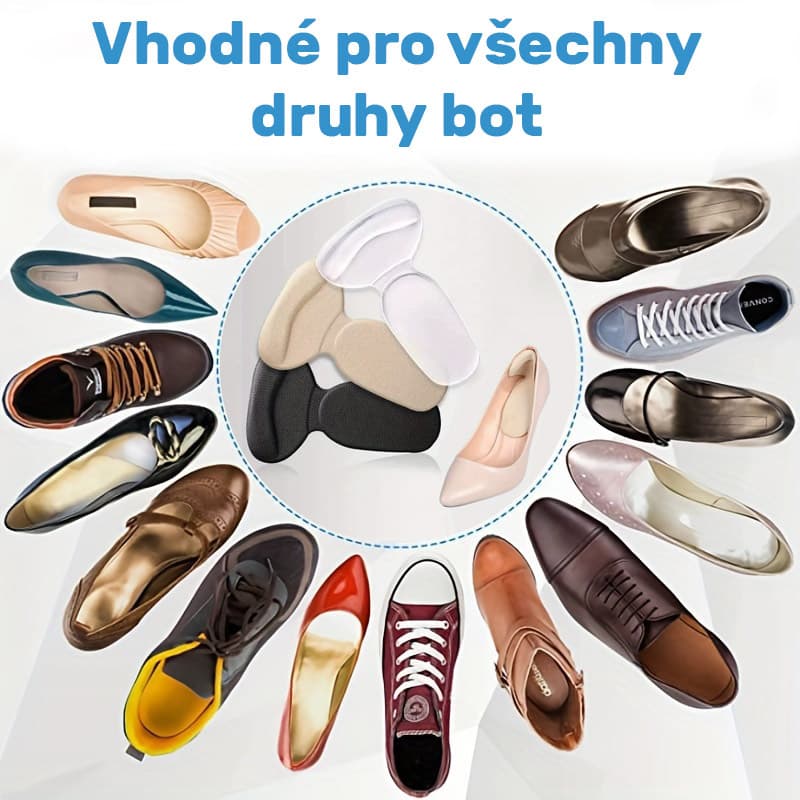 Patní měkké vložky do bot - černé, 2 ks - náhled 4